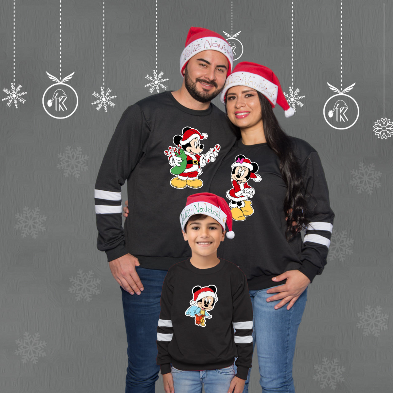 Buzo,sacoHoodieFamilia Mickey Navidadc/u