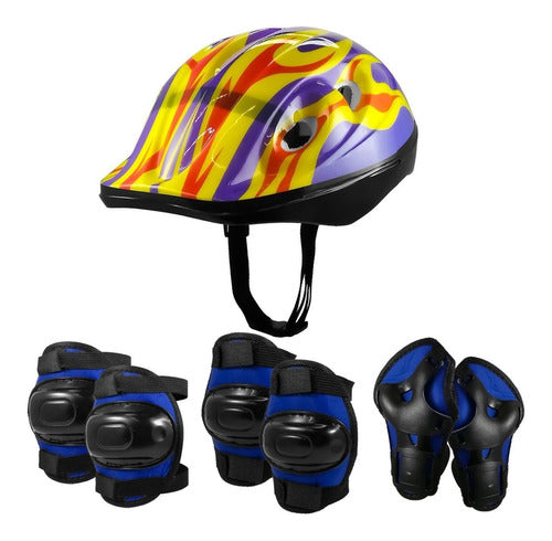 Set Kit Casco Protectores Niño Niña