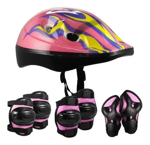 Set Kit Casco Protectores Niño Niña